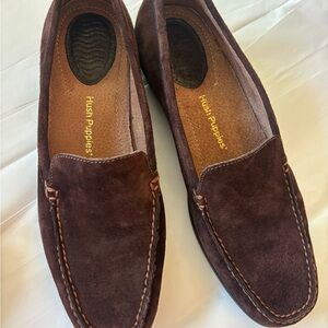 Hush Puppies Women's Dark Brown Suede Loafers